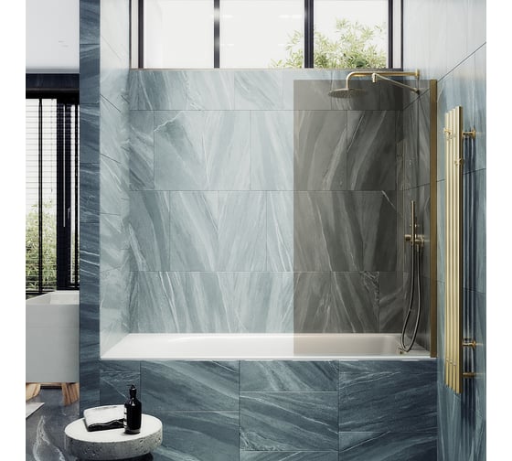 Шторка для ванны в широком профиле MaybahGlass MGV-70-3ш