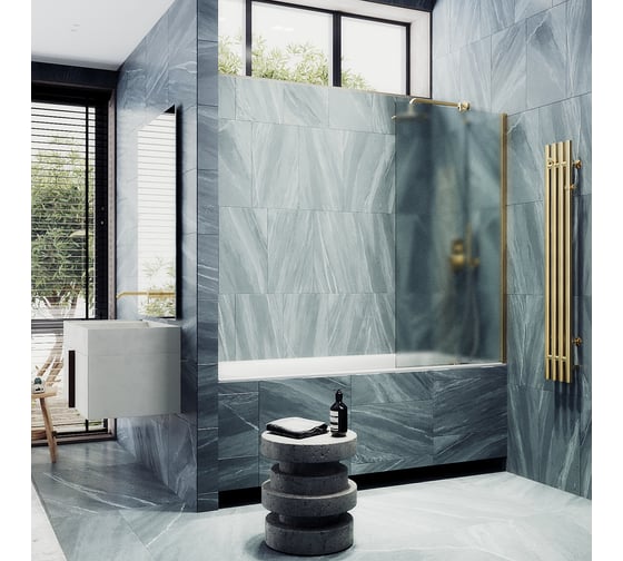 Шторка для ванны в широком профиле MaybahGlass MGV-92-3ш