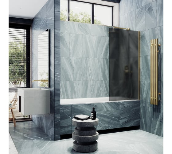 Шторка для ванны в широком профиле MaybahGlass MGV-86-3ш