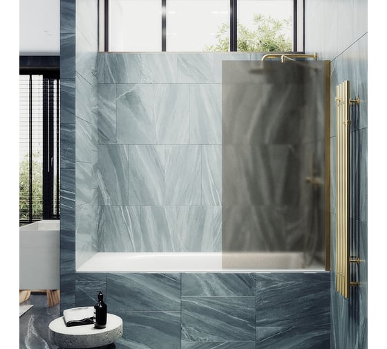 Шторка для ванны в широком профиле MaybahGlass MGV-76-3ш