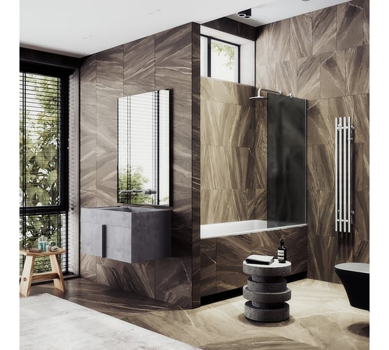 Шторка для ванны в широком профиле MaybahGlass MGV-88-5ш