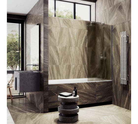 Шторка для ванны в широком профиле MaybahGlass MGV-77-5ш