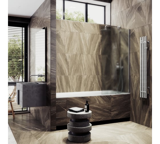 Шторка для ванны в широком профиле MaybahGlass MGV-95-5ш