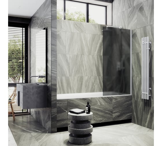 Шторка для ванны в широком профиле MaybahGlass MGV-89-1ш