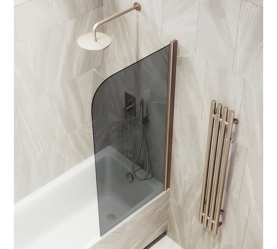 Шторка для ванной MaybahGlass поворотная на монопетле MGV-608-2