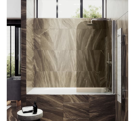 Шторка для ванной MaybahGlass поворотная на монопетле MGV-611-5