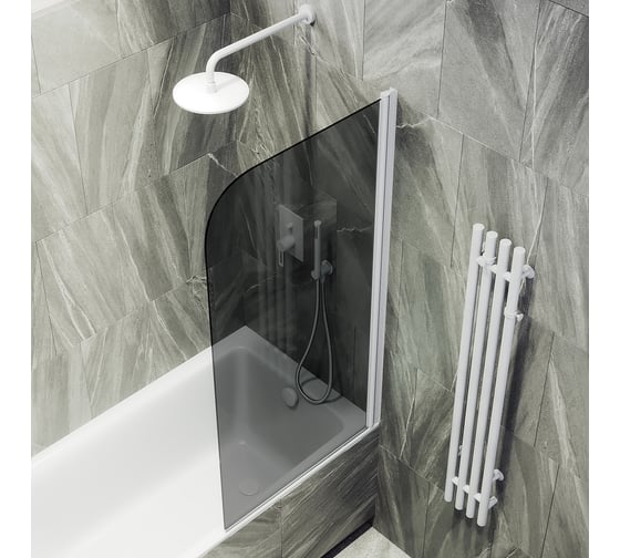 Шторка для ванной MaybahGlass поворотная на монопетле MGV-608-1