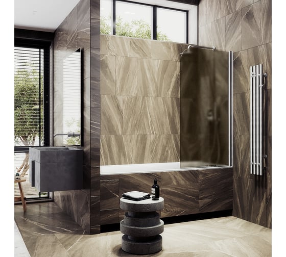 Шторка для ванной MaybahGlass поворотная на монопетле MGV-602-5