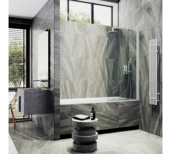 Шторка для ванной MaybahGlass поворотная на монопетле MGV-598-1