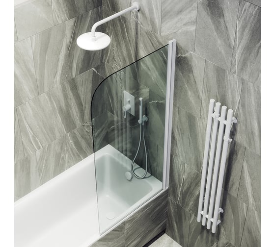 Шторка для ванной MaybahGlass поворотная на монопетле MGV-598-1