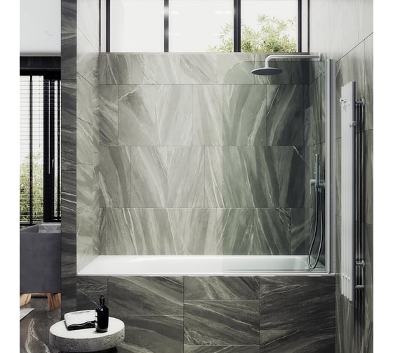 Шторка для ванной MaybahGlass поворотная на монопетле MGV-598-1