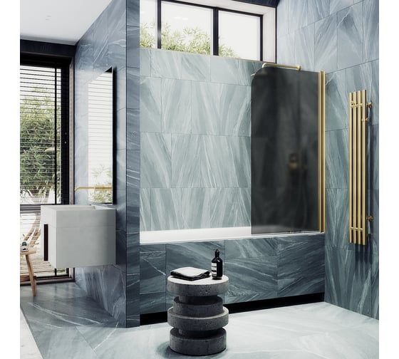 Шторка для ванной MaybahGlass поворотная на монопетле MGV-624-3