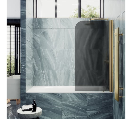 Шторка для ванной MaybahGlass поворотная на монопетле MGV-624-3