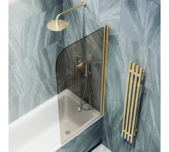Шторка для ванной MaybahGlass поворотная на монопетле MGV-616-3