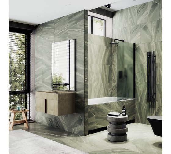 Шторка для ванной MaybahGlass поворотная на монопетле MGV-621-6