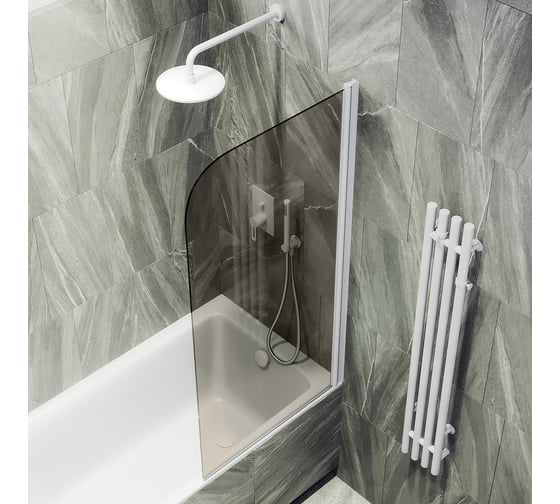Шторка для ванной MaybahGlass поворотная на монопетле MGV-616-1