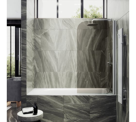Шторка для ванной MaybahGlass поворотная на монопетле MGV-616-1