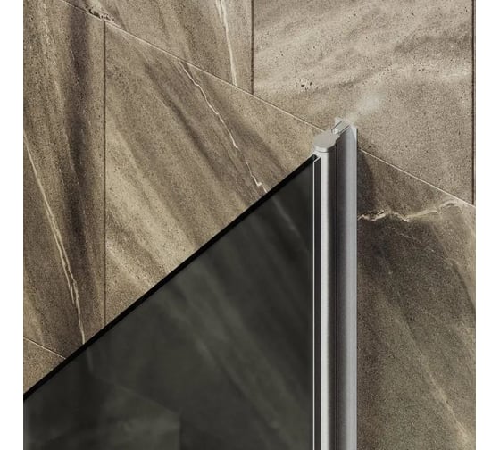 Шторка поворотная на монопетле MaybahGlass 1400х600 6 мм Графит матовый +Полотенцедержатель MGV-780-5