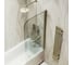 Шторка поворотная на монопетле MaybahGlass 1400х600 6 мм Сатин +Полотенцедержатель MGV-781-2 2