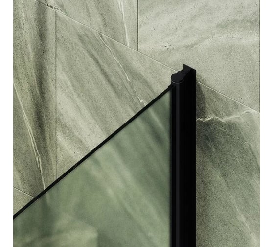 Шторка поворотная на монопетле MaybahGlass 1400х600 6 мм Сатин +Полотенцедержатель MGV-781-6