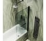 Шторка поворотная на монопетле MaybahGlass 1400х600 6 мм Сатин +Полотенцедержатель MGV-781-6 2