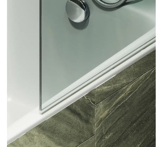 Шторка поворотная на монопетле MaybahGlass 1400х700 6 мм Бесцветное +Полотенцедержатель MGV-782-6