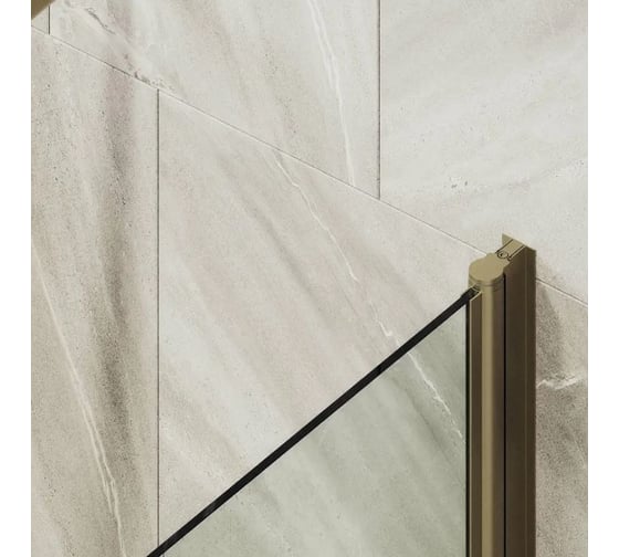 Шторка поворотная на монопетле MaybahGlass 1400х700 6 мм Бронза +Полотенцедержатель MGV-783-2