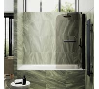 Шторка поворотная на монопетле MaybahGlass 1400х700 6 мм Бронза +Полотенцедержатель MGV-783-6