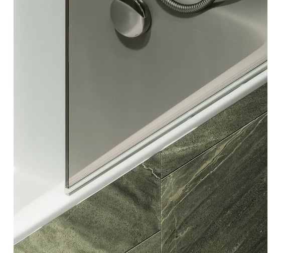 Шторка поворотная на монопетле MaybahGlass 1400х700 6 мм Бронза +Полотенцедержатель MGV-783-6