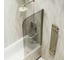 Шторка поворотная на монопетле MaybahGlass 1400х700 6 мм Бронза матовая +Полотенцедержатель MGV-784-2 2