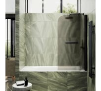 Шторка поворотная на монопетле MaybahGlass 1400х700 6 мм Бронза матовая +Полотенцедержатель MGV-784-6