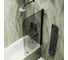 Шторка поворотная на монопетле MaybahGlass 1400х700 6 мм Бронза матовая +Полотенцедержатель MGV-784-6 2