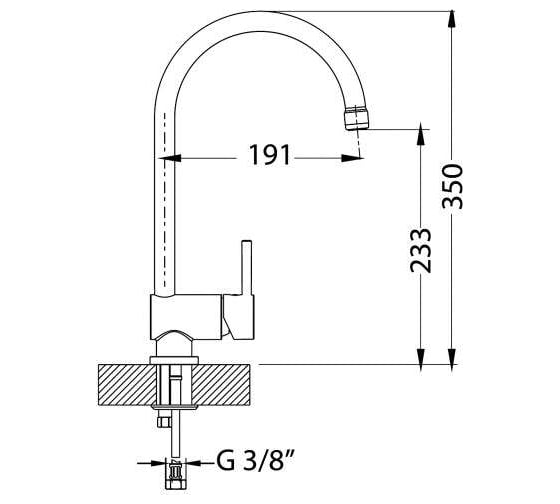 Смеситель для мойки ALVEUS ARC 110 CHR 1126720