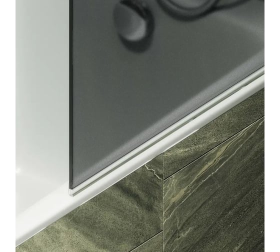Шторка поворотная на монопетле MaybahGlass 1400х700 6 мм Графит матовый +Полотенцедержатель MGV-786-6