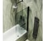 Шторка поворотная на монопетле MaybahGlass 1400х800 6 мм Сатин +Полотенцедержатель MGV-793-6 2