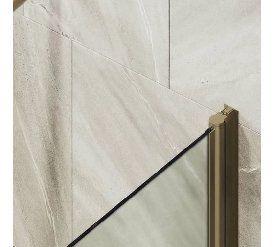 Шторка поворотная на монопетле MaybahGlass 1400х800 6 мм Сатин +Полотенцедержатель MGV-793-2