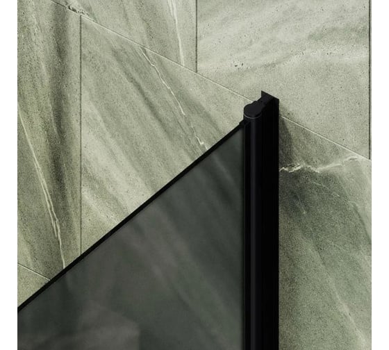 Шторка поворотная на монопетле MaybahGlass 1400х800 6 мм Графит матовый +Полотенцедержатель MGV-792-6
