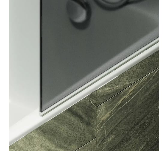 Шторка поворотная на монопетле MaybahGlass 1400х800 6 мм Графит матовый +Полотенцедержатель MGV-792-6