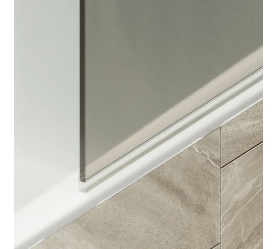Шторка поворотная на монопетле MaybahGlass 1400х800 6 мм Графит +Полотенцедержатель MGV-791-2
