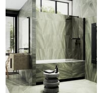 Шторка поворотная на монопетле MaybahGlass 1400х800 6 мм Бронза +Полотенцедержатель MGV-789-6