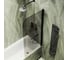 Шторка поворотная на монопетле MaybahGlass 1400х800 6 мм Бронза +Полотенцедержатель MGV-789-6 2