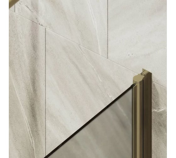 Шторка поворотная на монопетле MaybahGlass 1400х800 6 мм Бронза матовая +Полотенцедержатель MGV-790-2