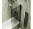 Шторка поворотная на монопетле MaybahGlass 1400х800 6 мм Бронза матовая +Полотенцедержатель MGV-790-6 2