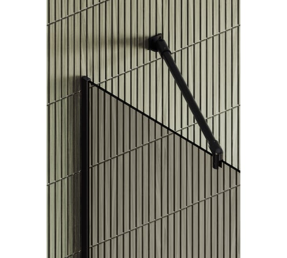 Душевая перегородка MaybahGlass в узком профиле, 1950х890 мм, стекло бронза 8 мм + полотенцедержатель MGD-733-6у