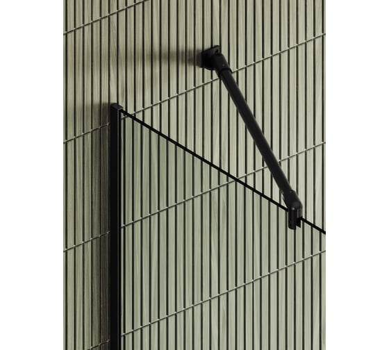 Душевая перегородка MaybahGlass в узком профиле, 1950х890 мм, стекло бесцветное 8 мм + полотенцедержатель MGD-732-6у