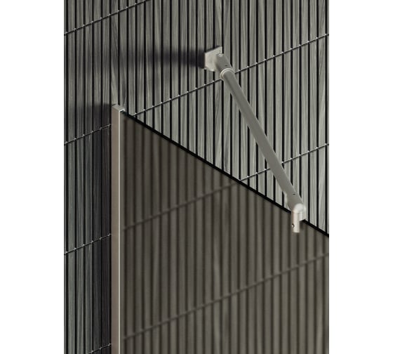 Душевая перегородка MaybahGlass в узком профиле, 1950х890 мм, стекло бронза матовая 8 мм + полотенцедержатель MGD-734-5у