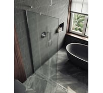 Душевая перегородка Maybahglass в широком профиле 1950*1090 Стекло 8 мм Сатин MGD-6805ш MGD-680-5ш