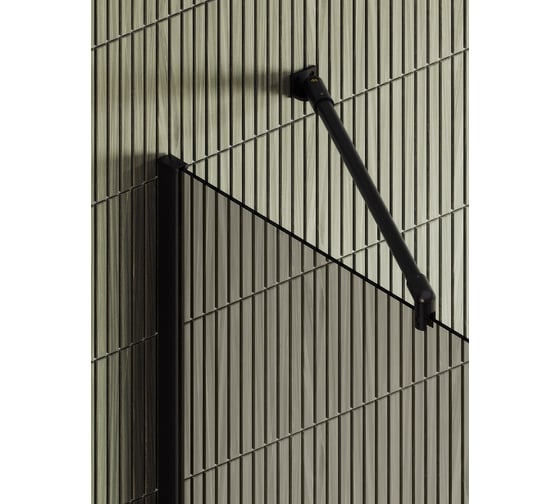 Душевая перегородка MaybahGlass в широком профиле, 1950х790 мм, стекло бронза 8 мм, + полотенцедержатель MGD-727-6ш
