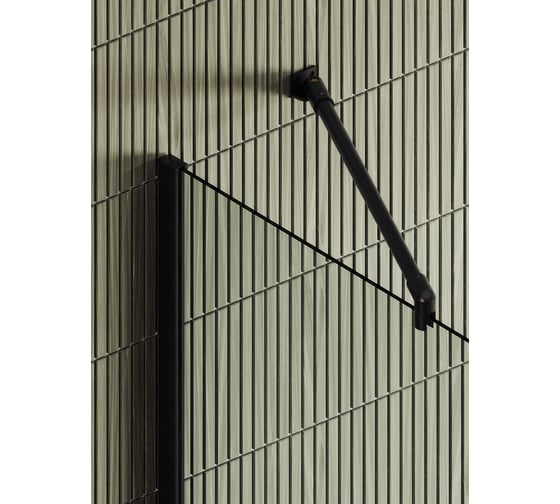Душевая перегородка MaybahGlass в широком профиле, 1950х790 мм, стекло бесцветное 8 мм, + полотенцедержатель MGD-726-6ш