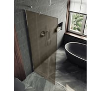 Душевая перегородка MaybahGlass в широком профиле, 1950х790 мм, стекло бронза матовая 8 мм, MGD-697-5ш